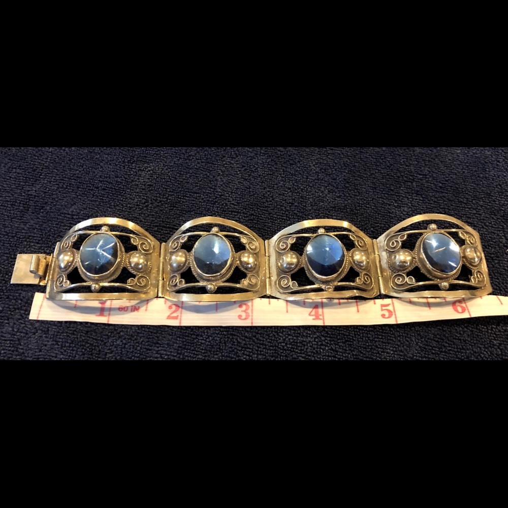 Unique Vintage Sterling Silver Bracelet